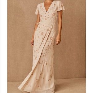 BHLDN Beaded Wrap Dress